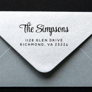Stylish Script Return Address Self-inking Stamp